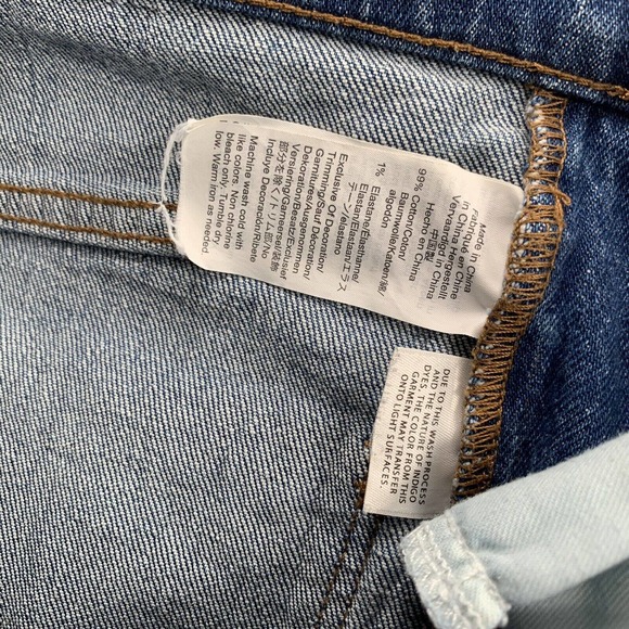 Madewell High Rise Slim‎ Crop Boy Jeans Medium Wash Denim 2 Tone Womens 26 - Picture 10 of 10